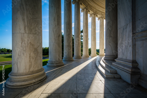 Obraz na płótnie Pillars of the Thomas Jefferson Memorial, in Washington, DC. w salonie