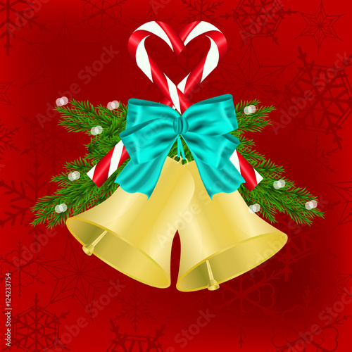 Christmas greeting with jingle bells