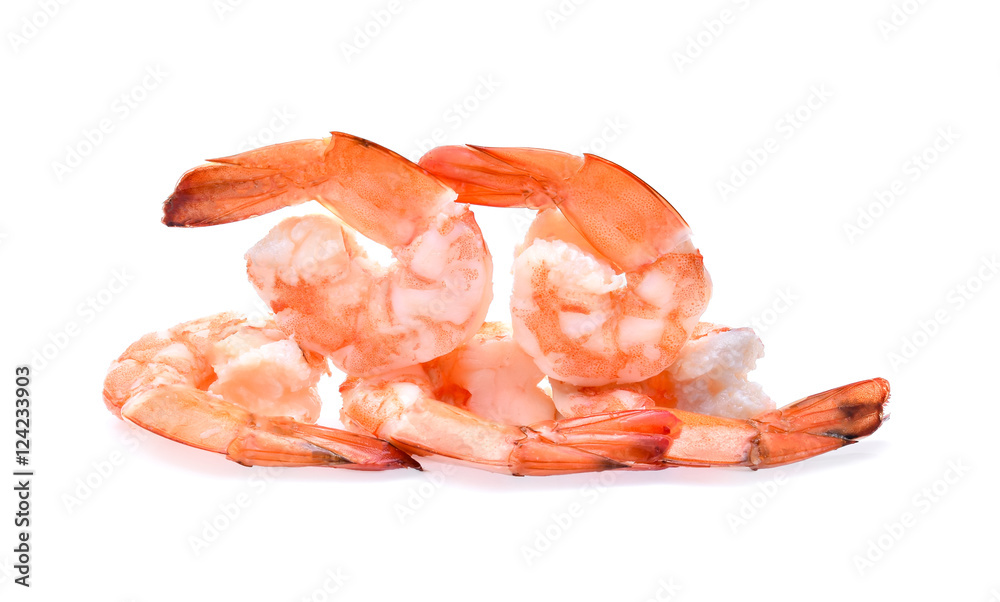 shrimps on a white background shrimps on a white background