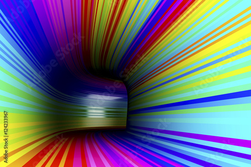 Abstract colorful tunnel