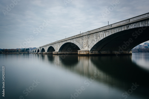 The Arlington Memorial Bridge and Potomac River, in Washington,
