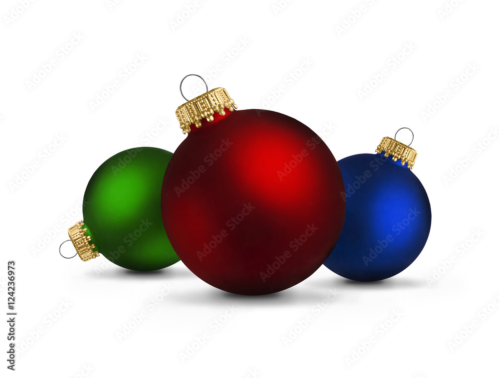 Christmas balls over white background Christmas balls over white background