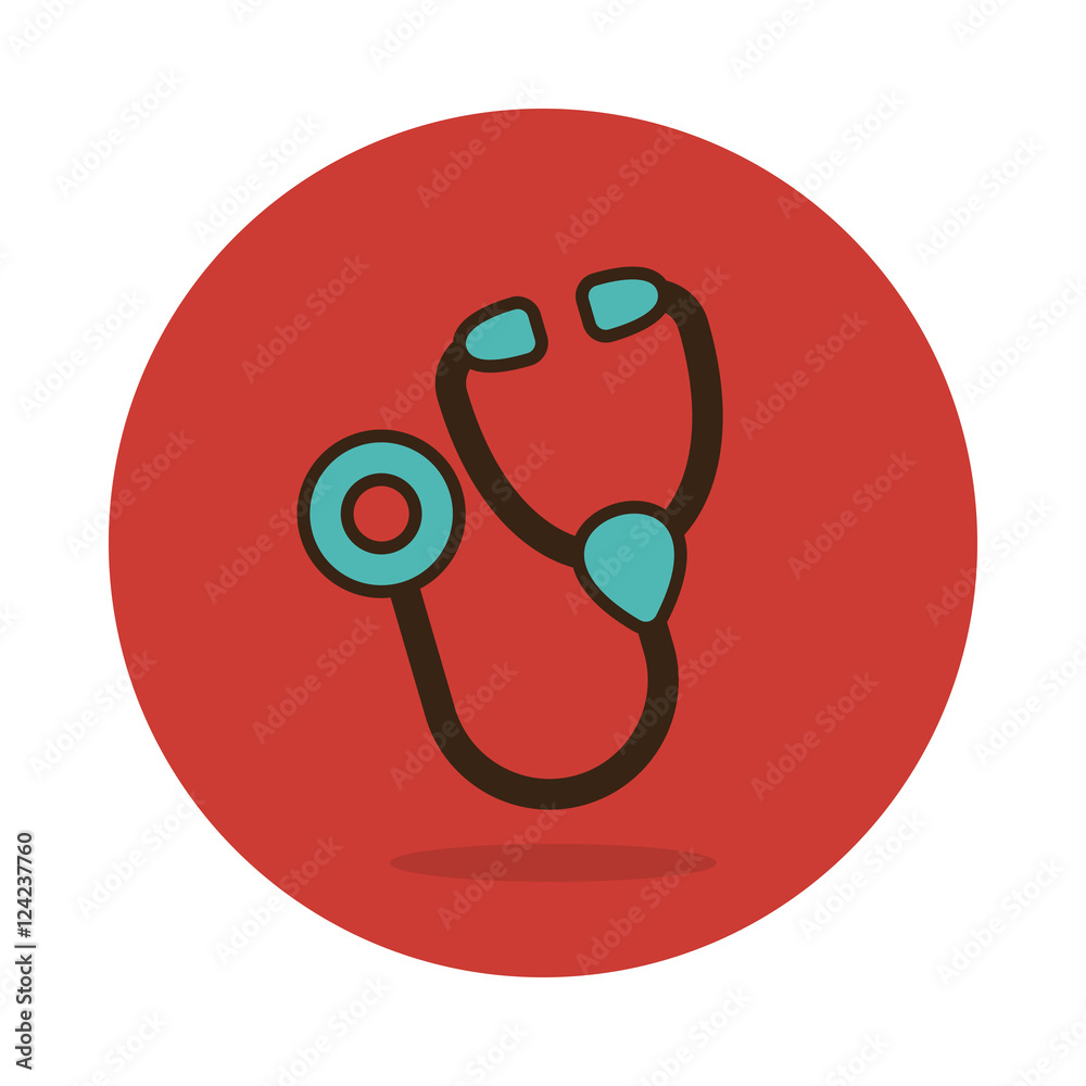 Stethoscope flat icon. Medical vector Stethoscope flat icon. Medical vector