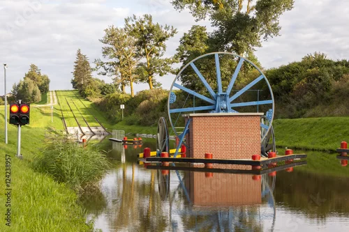 Fototapeta Historic canal near Elblag. Jelenie ramp.