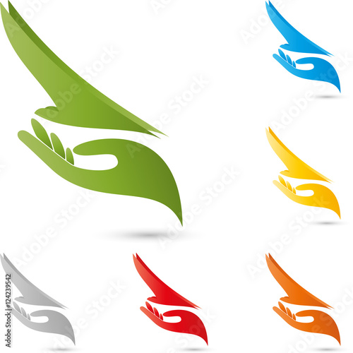 Vogel, Hand, Phönix, Logo