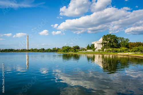 The Washington Monument, Thomas Jefferson Memorial and Tidal Bas