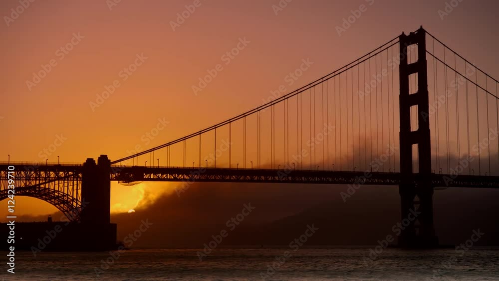 Scenic view of Golden Gate Bridge during sunset Scenic view of Golden Gate Bridge during sunset
