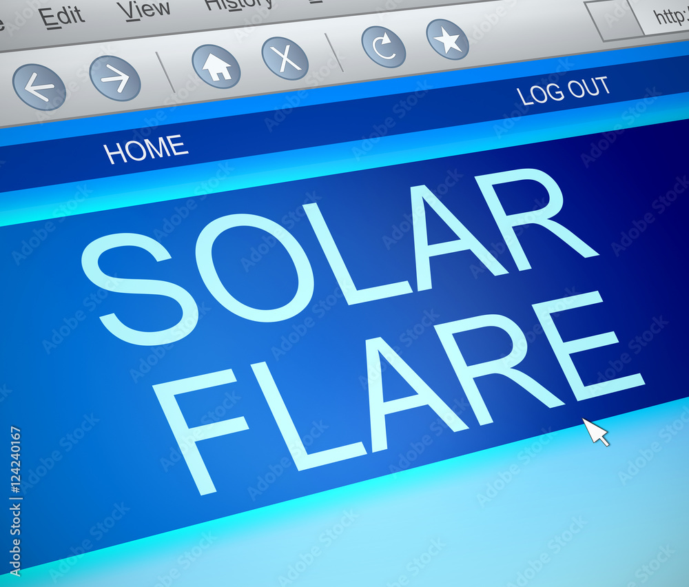 Solar flare concept. Solar flare concept.