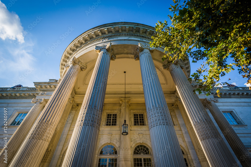 The exterior of the DAR Constitution Hall, in Washington, DC.