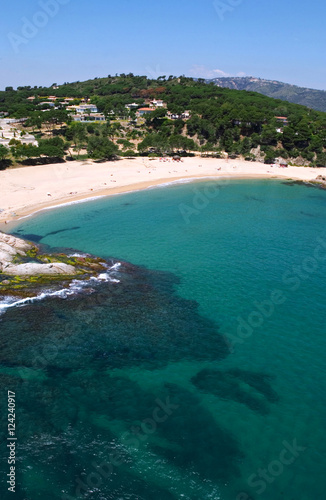 vista aerea de la costa brava en sagaro girona cataluña,españa