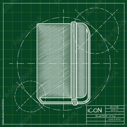 Vector blueprint icon 