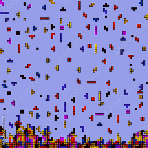 Vector of pixel art with colorful abstract background made of ge