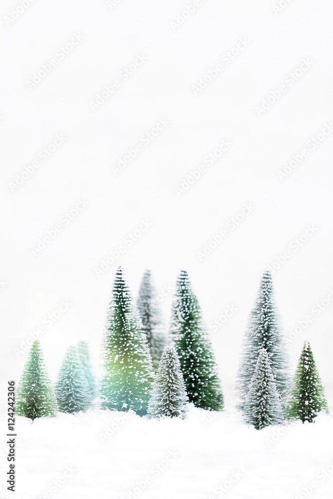 Snowy Winter Forest - Christmas Card