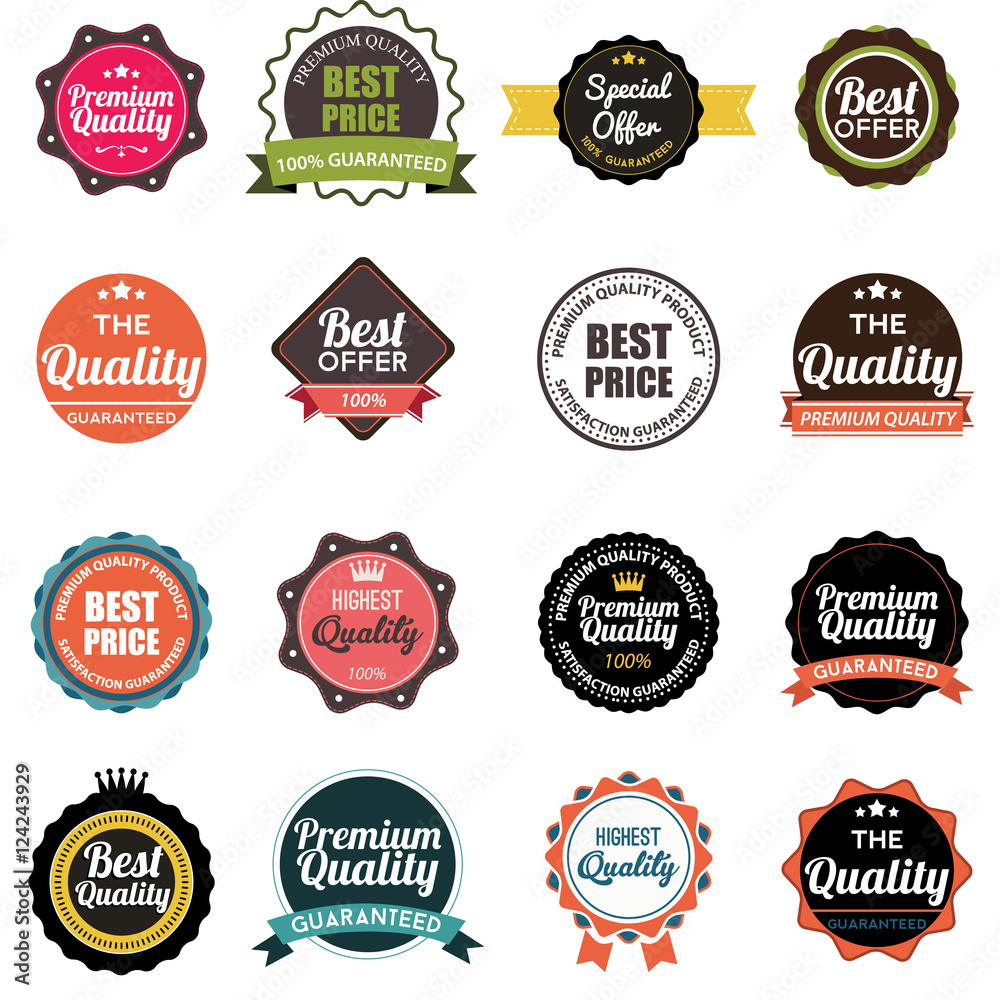 Web stickers, banners and labels. Sale arrow tag icons. Discount special offer symbols. 50%, 60%, 70% and 80% percent discount signs. Price tags set. Vector illustration