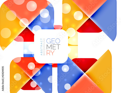 Glittering abstract geometric background