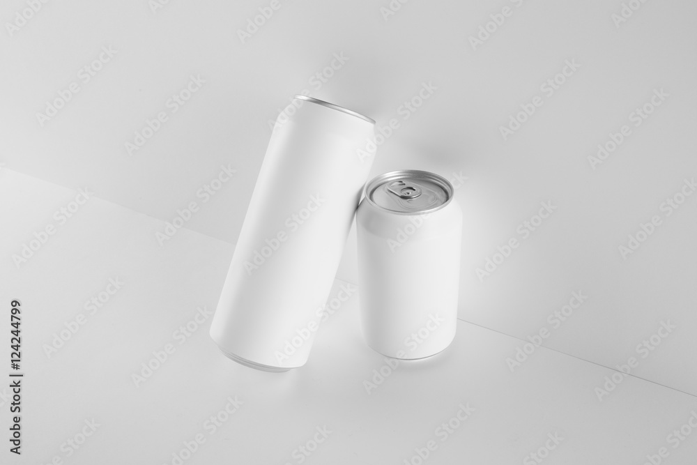 Blank Mock-up Cans on white background Blank Mock-up Cans on white background