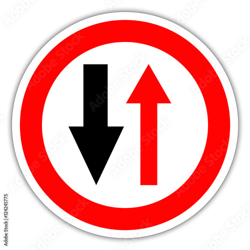 Free Download Panneau routier en France: cédez le passage à la circulation venant en sens - GFXLoad