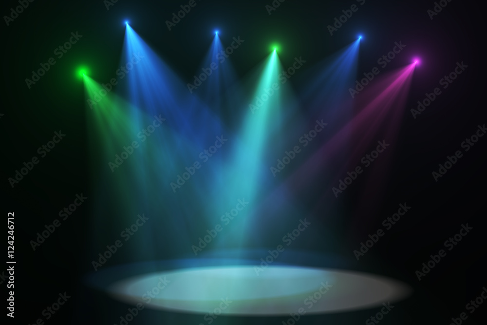 stage spot lighting background with space for your message