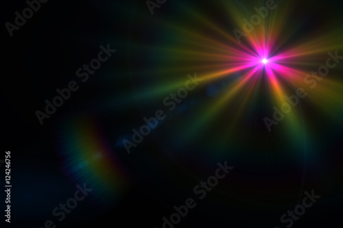 Fototapeta Naklejka Na Ścianę i Meble -  Abstract sun burst with digital lens flare background