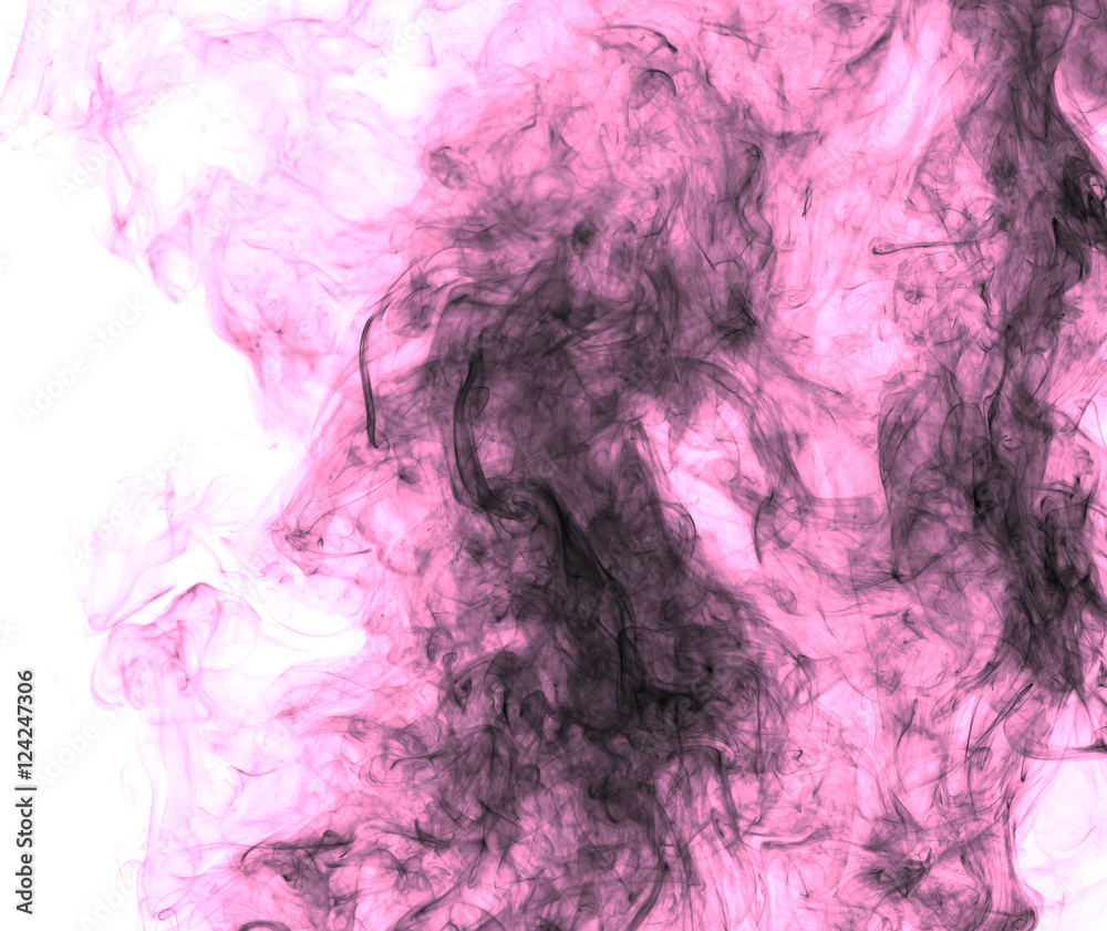 Red smoke on white background. inversion Red smoke on white background. inversion