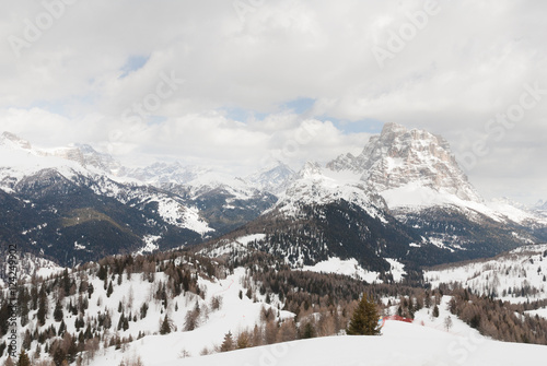 Mountain top ski lift scenery Alps Dolomiti