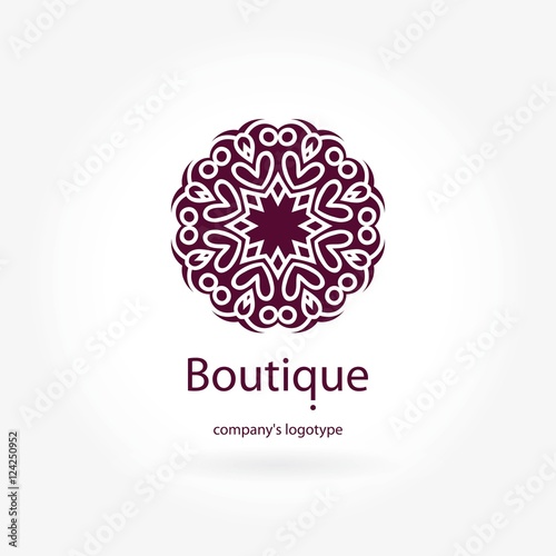 Beautiful circular logo. Vintage. Islam, Arabic, Indian, ottoman. Mandala logo.