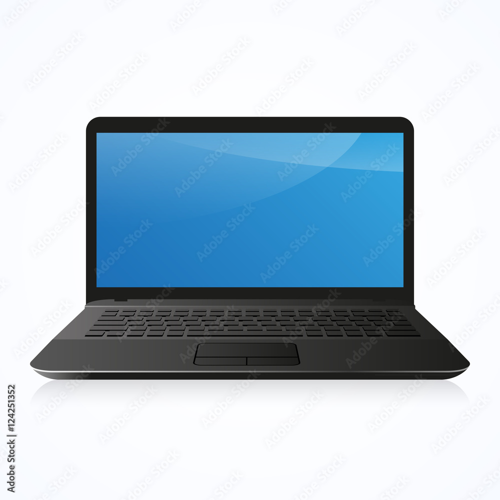 Laptop Computer PC isolated on white, vector illustration Laptop Computer PC isolated on white, vector illustration