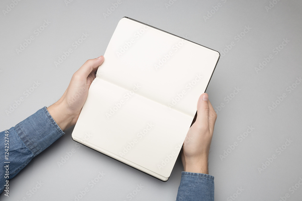 Notebook Mock-up with elastic band closure Notebook Mock-up with elastic band closure