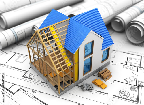 Fototapeta Naklejka Na Ścianę i Meble -  house construction