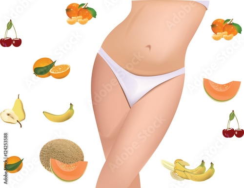 donna in costume in dieta