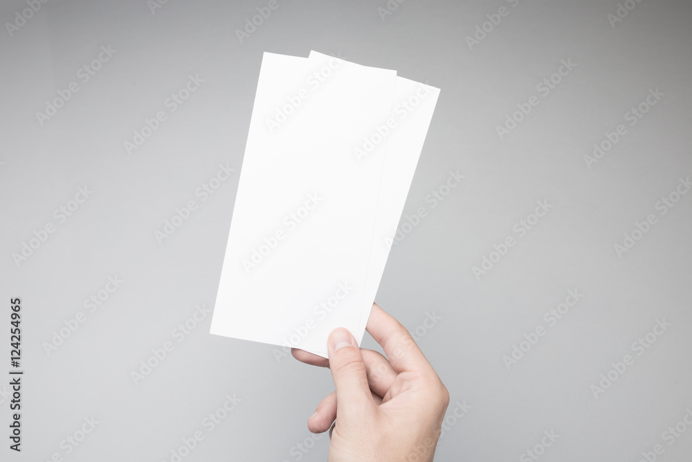 Hand holding DL Flyerss Hand holding DL Flyerss