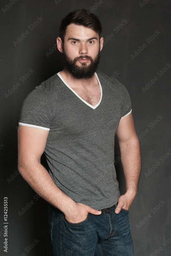 Portrait of handsome man with beard Portrait of handsome man with beard