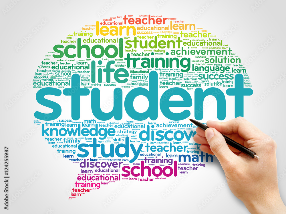 STUDENT Think Bubble word cloud, business concept STUDENT Think Bubble word cloud, business concept