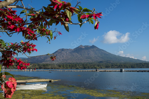 Batur Lake and Batur volcano background Bali