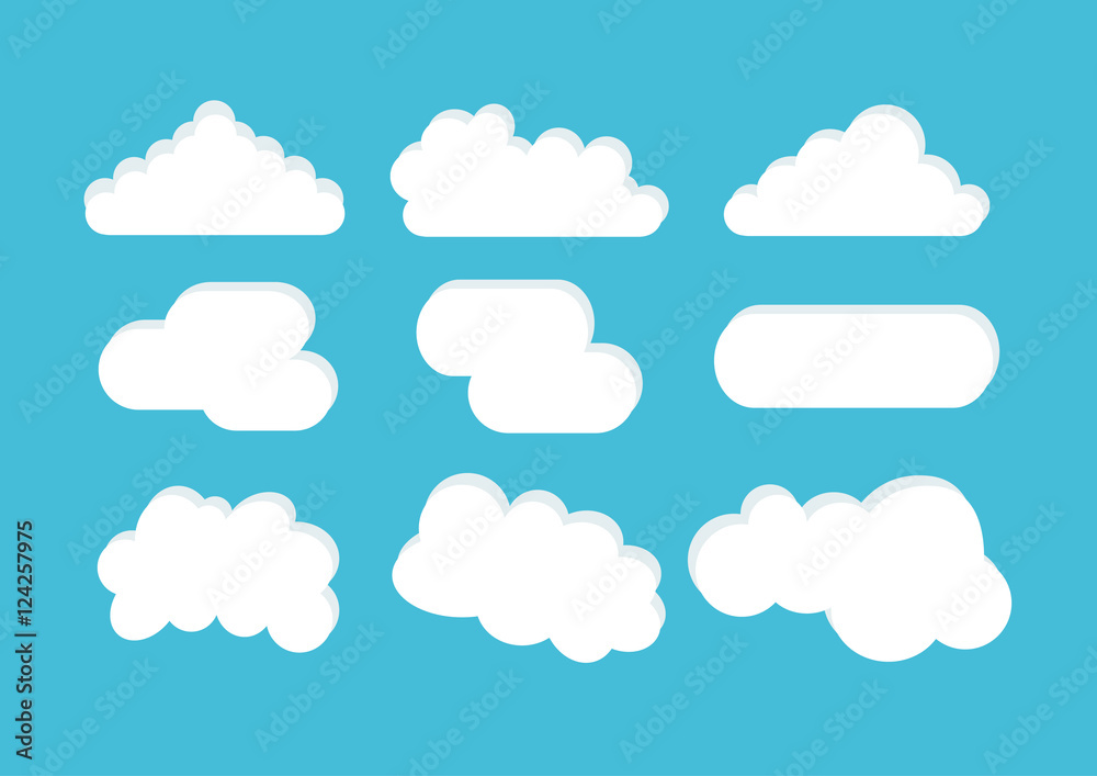 White clouds on sky, Cloud vector.
