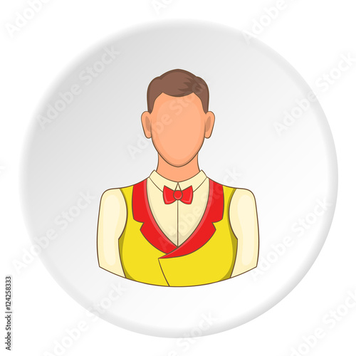 Croupier icon. Flat illustration of croupier vector icon for web