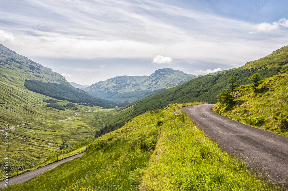 Fototapeta premium Highland Road In Scotland