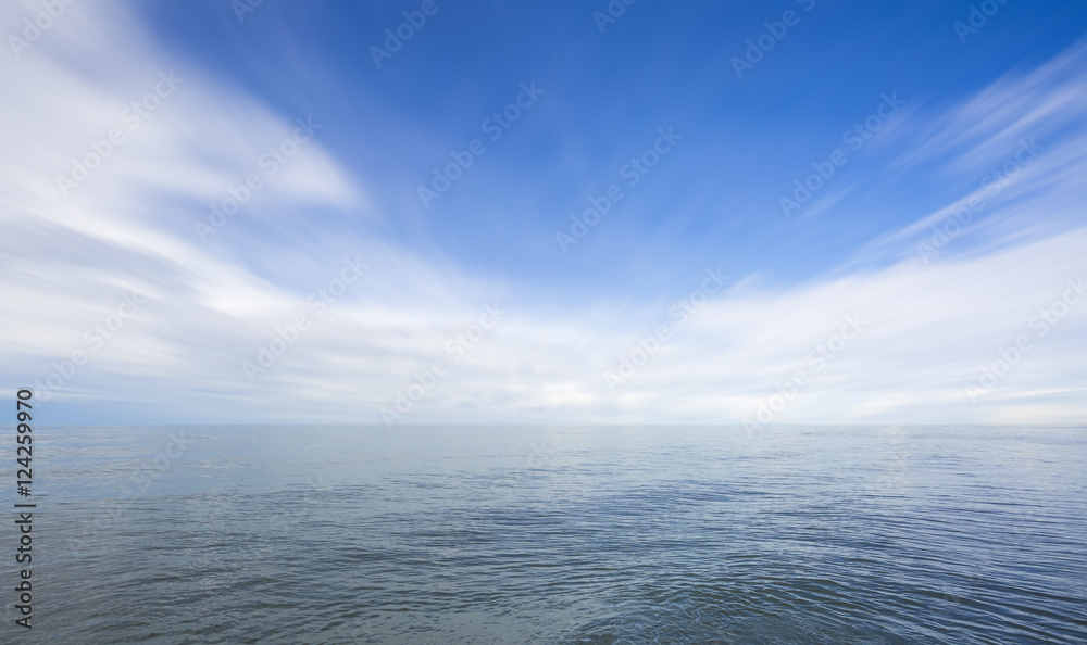 Fototapeta premium Sea with blue sky background