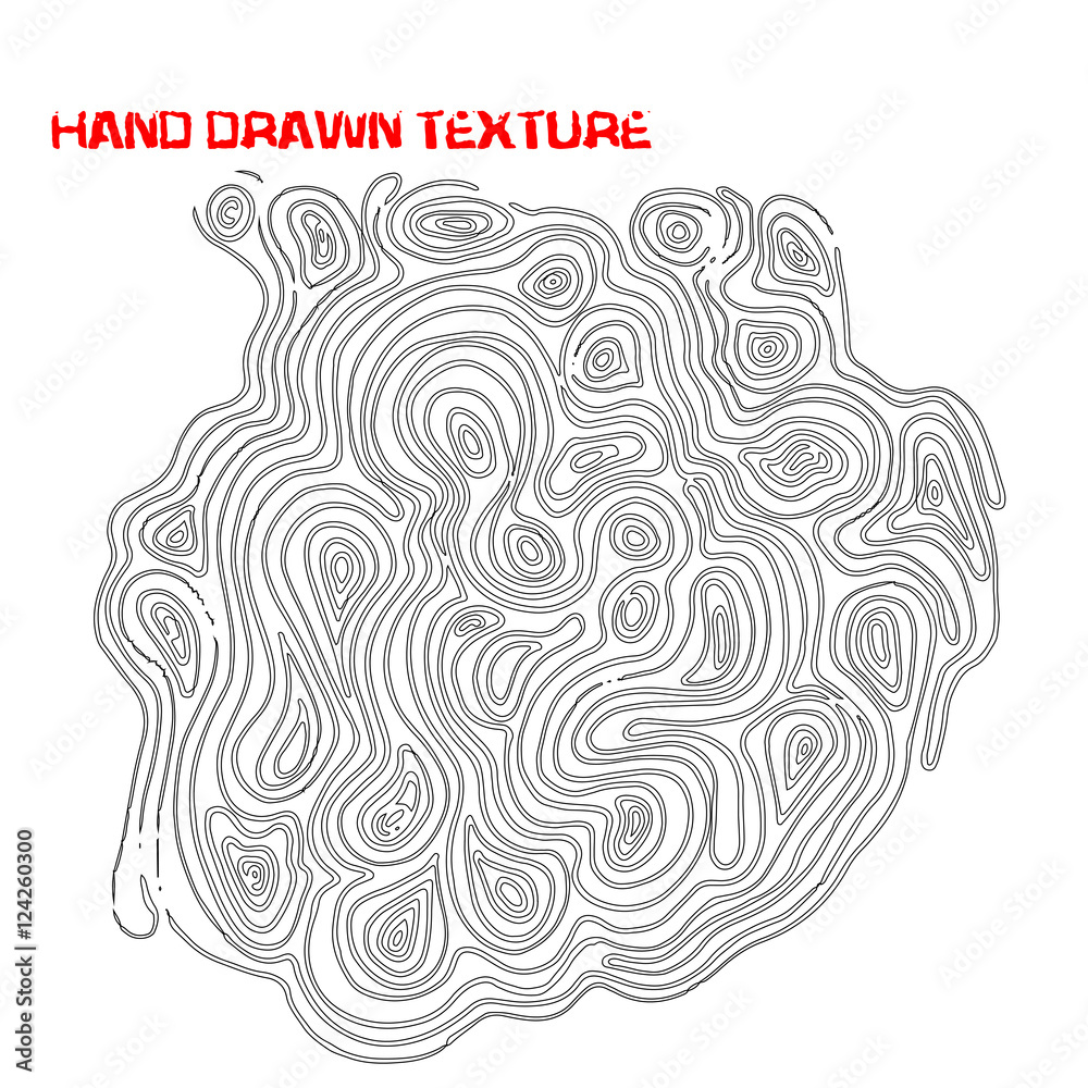 Fototapeta premium Ink hand drawn texture. Psychedelic monochrome background. Marble pattern