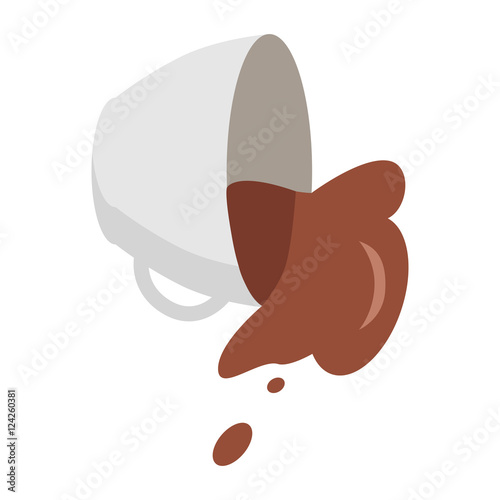 Fallen Coffee Cup with Spilled Coffee