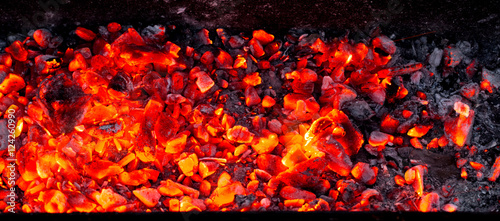 Fotografia burning charcoal as background