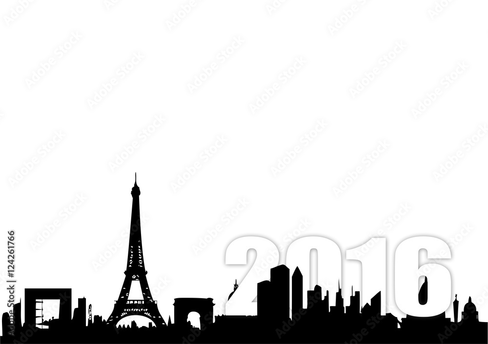Obraz premium 2016 paris noir et blanc