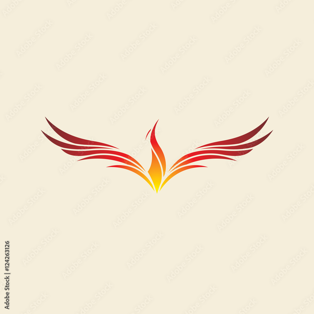 Abstract phoenix bird flame logo design vector inspiration custom logo design illustration	