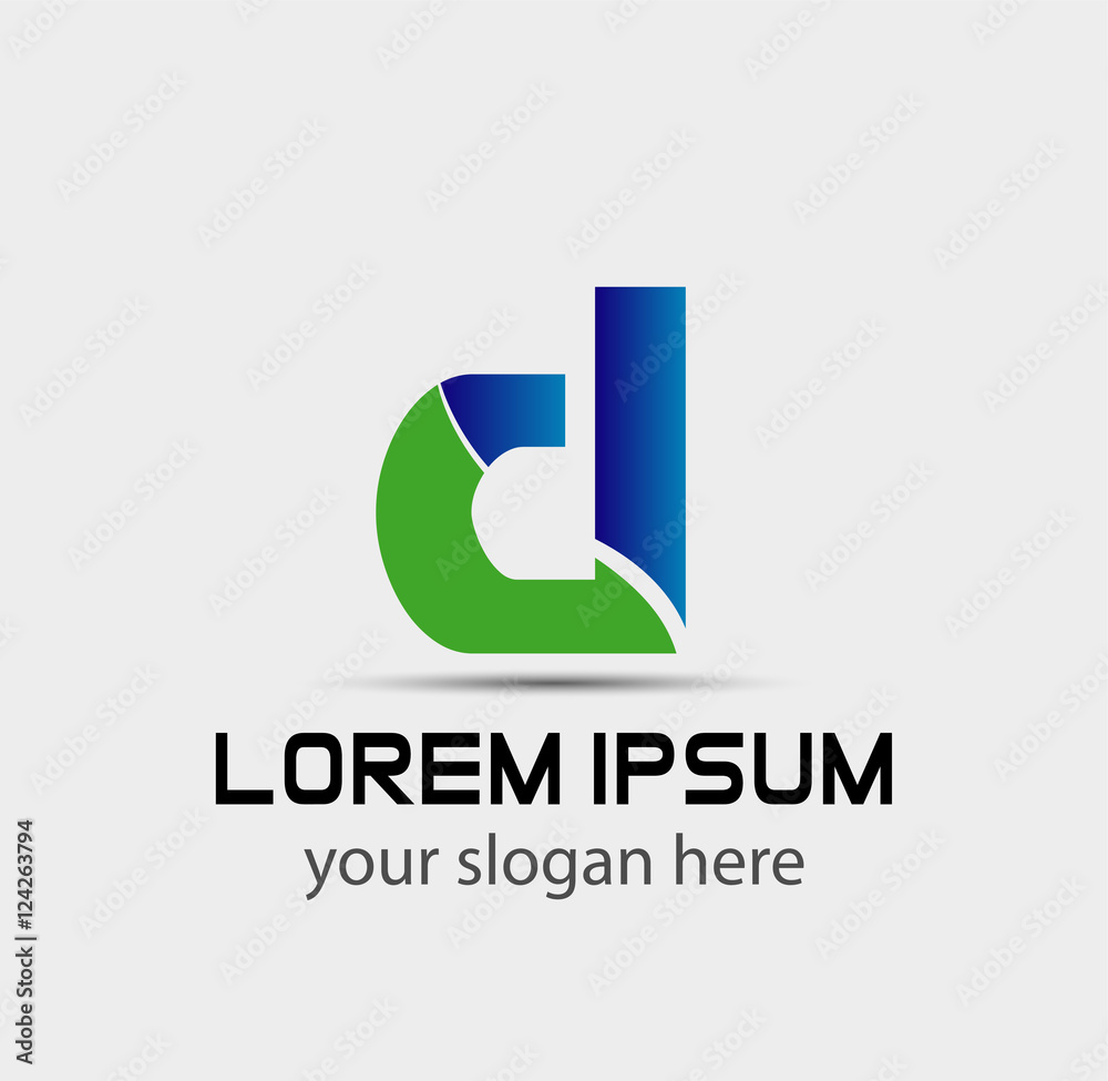 Letter d logo icon design template elements
