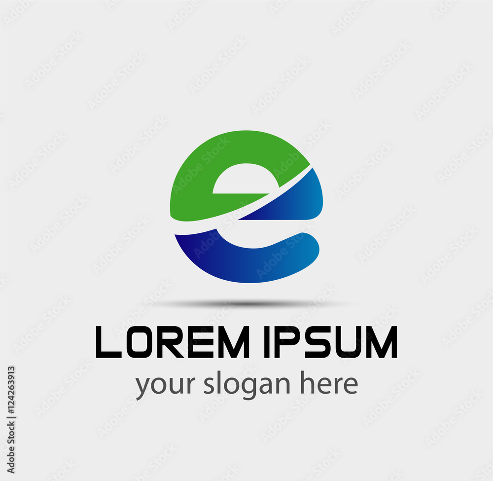 Abstract letter E logo design template
Abstract letter E logo design template