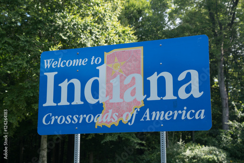 Welcome to Indiana sign