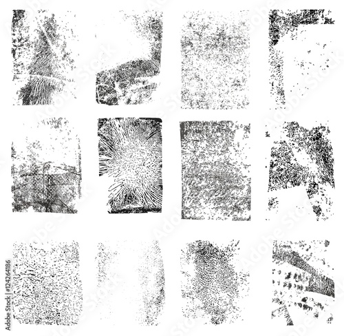 Set of Grunge  Texture Stamp. Grunge shapes
