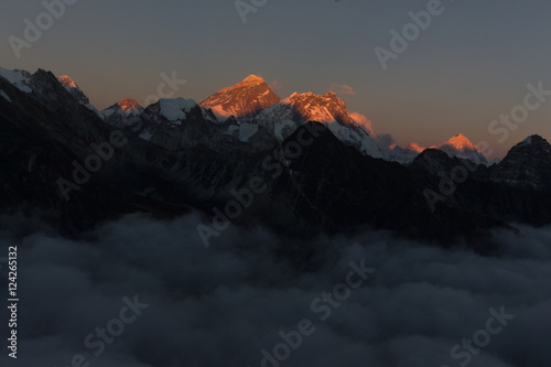 Sunset view of Mount Everest from Gokyo Ri (5,357 m) © andreaskastl