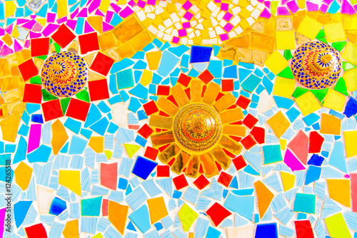 Colorful ceramic mosaic tile