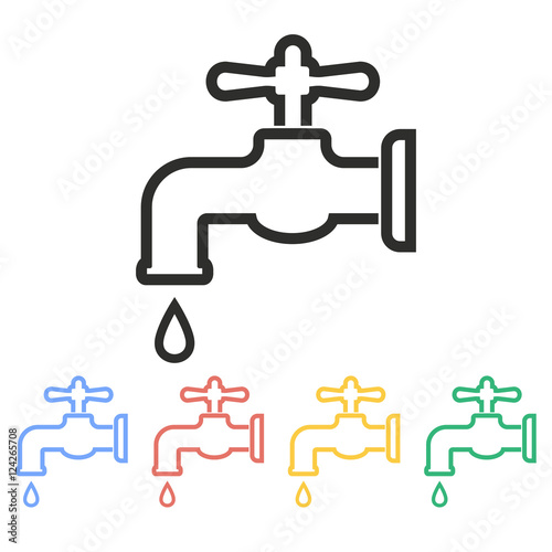 Faucet - vector icon.